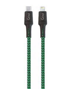 GOUI 8PIN TOUGH 3MTR TYPE-C TO LIGHTING CABLE - GREEN