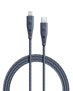 RAVPOWER USB-C CABLE WITH LIGHTINING CONNECTOR 1.2M - NYLON GREY