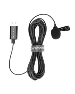 Saramonic SR-ULM10L Ultracompact Clip-On Lavalier Microphone with USB-A Connector for Mac & Windows Computers with an Extra-Long 19.7-Foot (6m) Cable