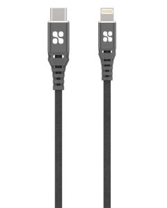 PROMATE POWERCORD USB-C TO APPLE LIGHTNING DATA&CHARGE CABLE 120CM - GREY