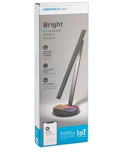 MOMAX SMART BRIGHT LOT LAMP WITH WIRELESS CHARGING - BLACK