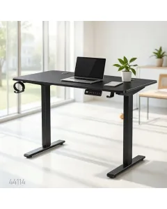 Gamvity Height-Adjustable Metal Modern Office/Gaming Desk 1400*600 - Carbon Fiber Black