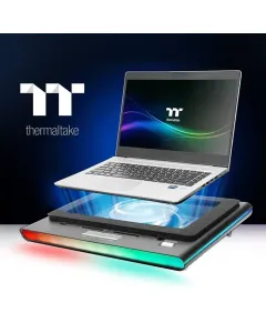 ThermalTake Massive Extreme NoteBook Cooler, Supports Upto 18", Temperature Display And Lighting Control - Black