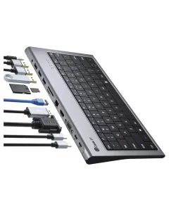 Gear It 12-in-1 USB-C Keyboard Hub (Mac, ios, windows) Supported - Black (English)