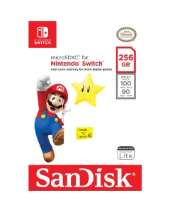 SanDisk Nintendo Switch MicroSD Memory Card - 256GB  (UP TO R100/W90 MB/s)