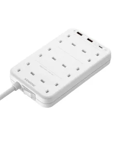 Momax ONEPLUG 6-OutLet Power Strip With USB (US12UK) - White