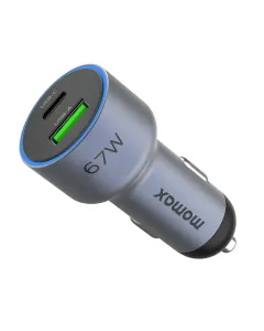 Momax Move 67W dual-port car charger - Grey