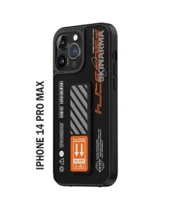 Skinarma Case For iPhone 14 Pro Max (6.7inch) - GYO With Black grip and stand - Orange