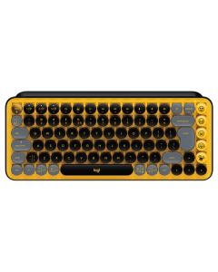 Logitech POP Keys Wireless Mechanical Emoji Keyboard, Arabic - Blast Yellow