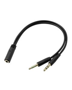 Headphone Spliter Adapter 3.5mm - Black