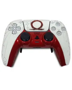 PS5 Dualsense Wireless (Customized) Controller - God of War(White-Red)
