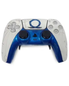 PS5 Dualsense Wireless (Customized) Controller - God of War(White-Blue)