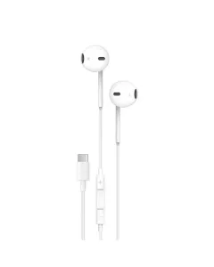 Porodo Soundtec Stereo Earphones Type-C with High-Clarify Mic - White