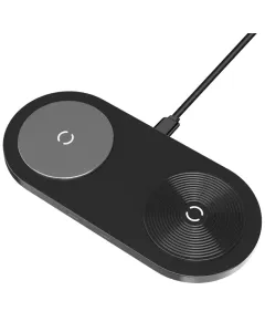 Powerology Powerpad Dual Wireless Charger Dual 15W (Total 30w) (Qi Certified) - Black