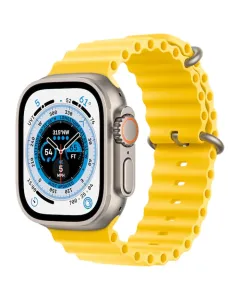 Apple Watch Ultra, 49mm, Titanium Case, Yellow Ocean Band, (GPS+Cellular) - One Size