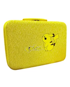 N.Switch OLED Deluxe Protective Hard Shell Carry Bag Carrying Case - All-in-ONE - Yellow Pikachu 