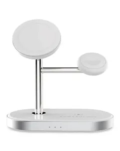 Powerology 3 In 1 30W MagSafe Charging Dock With Built-in Apple MagSafe 15W - White