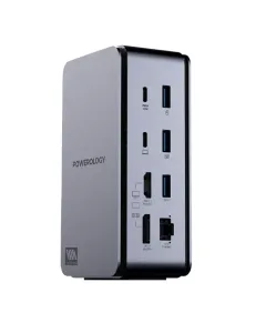 Powerology 15 In 1 Dual Dock Station PD100W - Grey