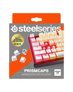 SteelSeries PrismCaps Universal Double Shot PBT Keycaps - White