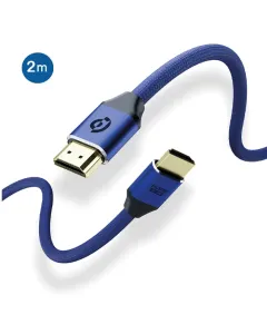 Powerology 8K HDMI To HDMI Braided Cable 2M - Dark Blue