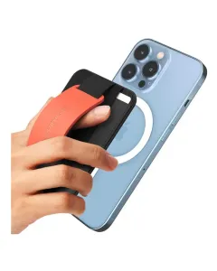 Sinjimoru 3 in 1 Magnetic Wallet as Phone Grip and Stand for MagSafe - Clementine