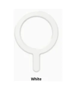 Sinjimoru M-Plate Universal Magnet Sticker Compatible with MagSafe Accessories - White