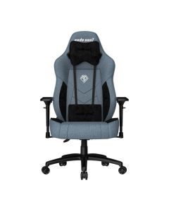 AndaSeat T-Compact Premium Gaming Chair, Linen Fabric - Black/Blue