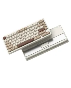 Womier RD75 Pro 75% Wireless Aluminum Keyboard – QMK/VIA Custom Hot-Swappable Design with Quick Release - Powder-Coated Beige (English/Arabic)