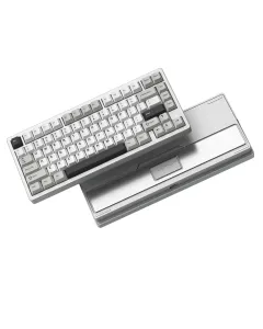 Womier RD75 Pro 75% Wireless Aluminum Keyboard – QMK/VIA Custom Hot-Swappable Design with Quick Release - Anodized Silver (English/Arabic)