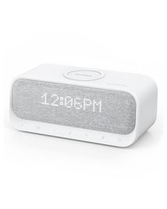 anker wakey bluetooth bedside speaker - wireless charger - white