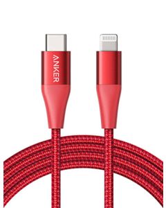 Powerline+ II USB C to Lightning Cable (6ft) - Red