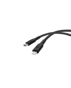 Powerology Braided USB-C To Lightning Data & Fast Charge Cable 1.2m - Black