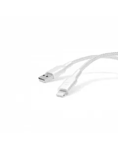 Powerology Braided USB-A To Lightning Data & Fast Charge Cable 1.2m - White