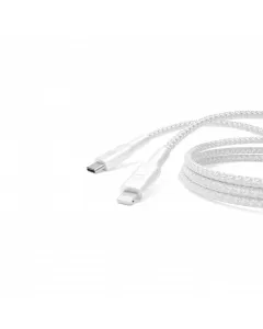 Powerology Braided USB-C To Lightning Data & Fast Charge Cable 2m - White