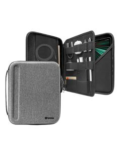 Tomtoc Portfolio Case for 12.9" iPad Pro 2021-2018/ with Carrying Storage Sleeve Bag Accessory Organizer - Gray