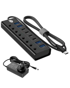 Yuanshan 100W 8-Port USB Charging Hub – Charge Up to 6 Devices Simultaneously