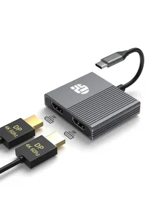 Yuanshan Usb Type-c To Displayport (Dp) Adapter - 2port - Gray