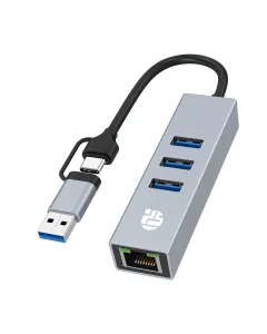Yuanshan Usb/type-c Hub With Ethernet Adapter - Gray