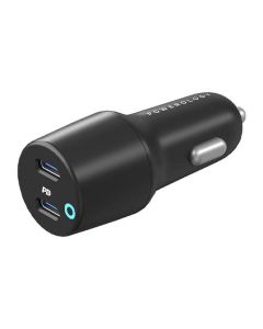 Powerology Dual Port LED Car Charger PD 45W - Black