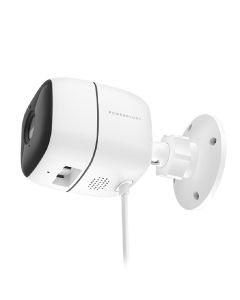 Powerology Wifi Smart Outdoor Camera 110 Wired Angle Lens Camera - White