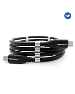 SuperCalla Magnetic USB-C to USB-C Cable 1m 100W - Black