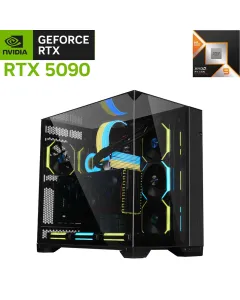 Lian Li O11 Vision Amd Ryzen 9 16/232t 9950x3d Rtx 5090 Oc 32gb Mid Tower Gaming Pc