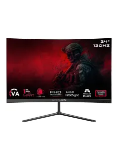 GAMEON GOC24F120VA Pro Series 24" FHD, 120Hz, MPRT 1ms, HDMI 2.1, VA Panel Curved Gaming Monitor (Supports PS5) - Black