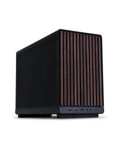 LIAN LI A3 DAN Micro ATX Gaming PC Case - Black/Wooden Panel