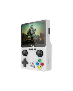 X6 HD 3.5-Inch Screen Handheld Game Console Built-in Video Games Machine with Dual Joystick Design - White
