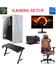 Aerocool Cylon Intel Core I5-11th Gen Gtx 1650 Gaming Pc With Monitor / Chair / Desk And Gaming Kit Bundle