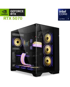 Lian Li O11 Vision Intel Core Ultra 7 265kf Rtx 5070 12gb Mid Tower Gaming Pc