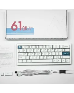 Cidoo Qk61 60% Qmk Tripple Modes Mechanical Keyboard - White