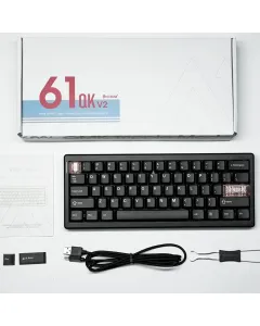 Cidoo Qk61 60% Qmk Tripple Modes Mechanical Keyboard - Black