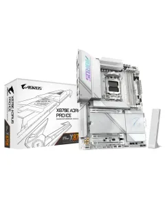 GIGABYTE - X870E AORUS PRO ICE (Socket AM5) AMD X870 ATX DDR5 Wi-Fi 7 Motherboard